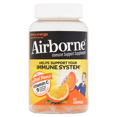 Airborne Zesty Orange Immune Support Supplement, 42 count