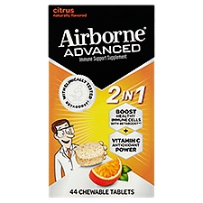Airborne Advanced Citrus Immune Support Supplement, 44 count