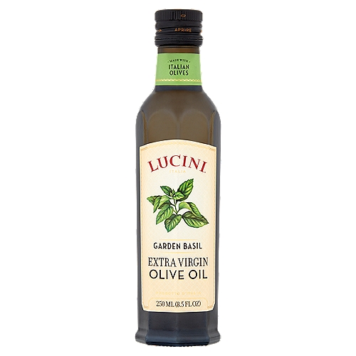 LUCINI Italia Garden Basil Extra Virgin Olive Oil, 8.5 fl oz