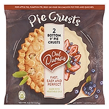 Chef Dumas Bottom 9'' Pie Crusts, 2 count, 11.6 oz