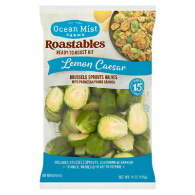 Ocean Mist Farms Roastables Brussels Sprouts Halves Lemon Caesar Ready-to-Roast Kit, 15 oz, 15 Ounce