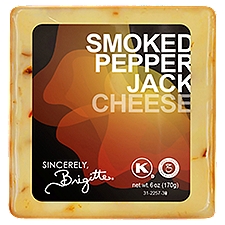 Sincerely, Brigitte Smoked Pepper Jack, Cheese, 6 Ounce