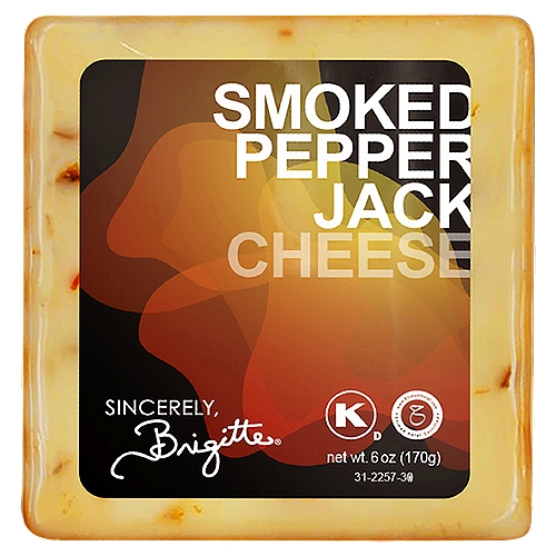 Sincerely, Brigitte Smoked Pepper Jack Cheese, 6 oz