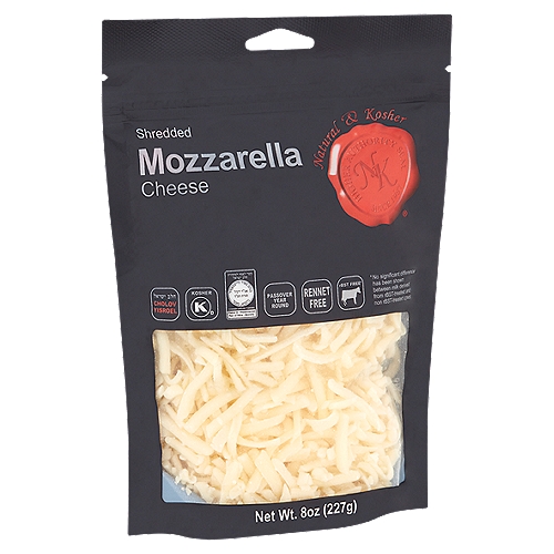 Natural & Kosher Mozzarella Shreds Cheese, 8 oz