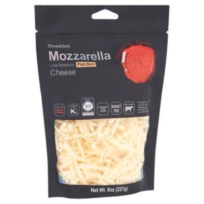 Natural & Kosher Shredded Low-Moisture Part-Skim Mozzarella Cheese, 8 oz