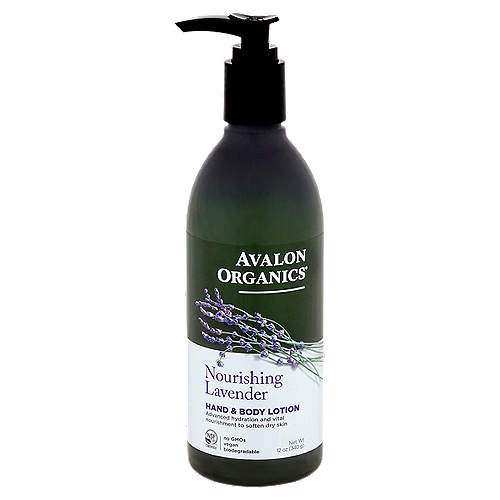 Avalon Organics Nourishing Lavender Hand & Body Lotion, 12 oz