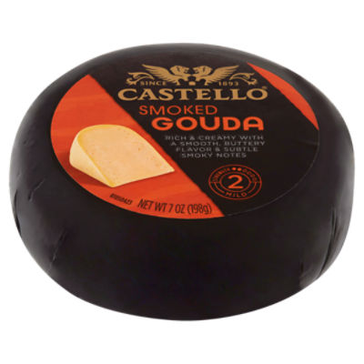 Castello Gourmet Gouda Cheese, Wax Round, 7 oz 