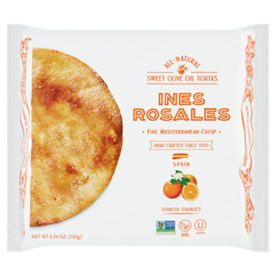 Ines Rosales All-Natural Spanish Oranges Sweet Olive Oil Tortas, 6 count, 6.34 oz