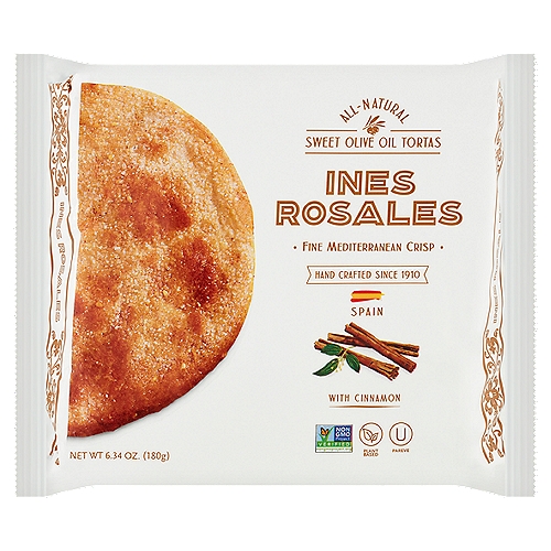 Ines Rosales All-Natural Sweet Olive Oil Tortas with Cinnamon, 6 count, 6.34 oz