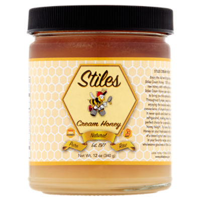 Stiles Cream Honey, 12 oz