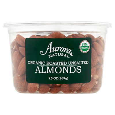 Aurora Natural Organic Roasted Unsalted Almonds 9.5 oz