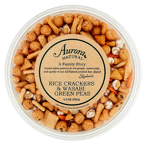 Aurora Natural Rice Crackers & Wasabi Green Peas, 11.5 oz