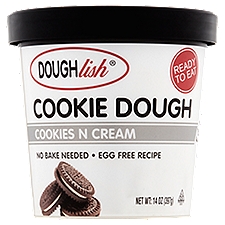 Doughlish Cookies N Cream, Cookie Dough, 14 Ounce