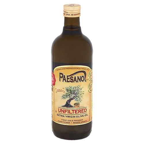Paesano Unfiltered Extra Virgin Olive Oil, 33.8 fl oz
