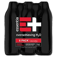 Essentia Overachieving H2O Ionized Hydration Purified Water, 33.8 fl oz, 6 count