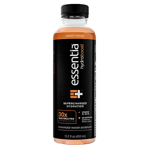 Essentia Hydroboost Peach Mango Supercharged Hydration Enhanced Water Beverage, 15.2 fl oz