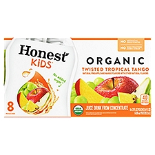 Honest Kids Twisted Tropical Tango Pouches, 6.75 fl oz, 8 Pack
