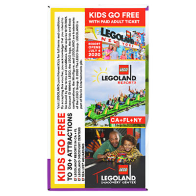 Legoland free discount child ticket 2020