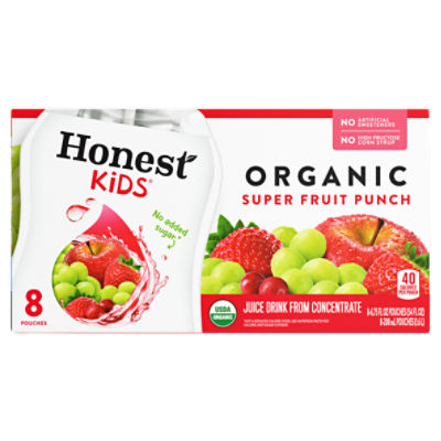 Honest Kids Super Fruit Punch Pouches, 6.75 fl oz, 8 Pack, 8 Each