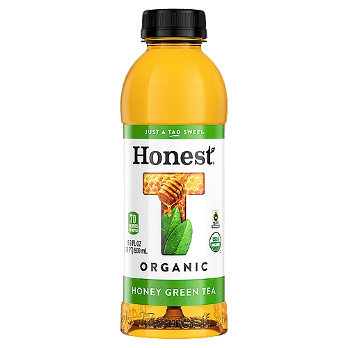 Honest Tea Honey Green Bottle, 16.9 fl oz
Just a Tad Sweet®

No GMOs means that if there is a bioengineered version of an ingredient, we don't use it.

Honest Tea Honey Green—a green tea brewed from real Fair Trade Certified green tea leaves and made ''Just a Tad Sweet'' with organic Fair Trade Certified ingredients and a touch of organic honey for flavor.
 
Honest seeks to create and promote sustainable, great-tasting beverages with honesty and integrity, which means telling you exactly what's in every tea bottle from the get-go. 

Choose Honest, and you choose a brand that promotes wellness and a commitment to making sure better options are in your hands. Honest strives to deliver on this mission, just like it delivers on its high-quality teas, juices, lemonades and kids' drinks.

Refreshingly yours,
The Honest Tea-m