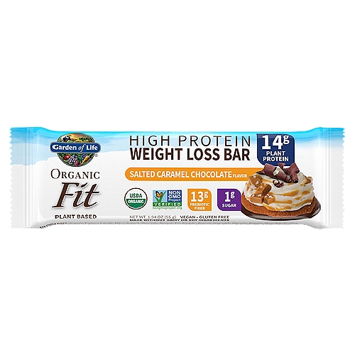 Garden of Life Organic Fit Salted Caramel Chocolate Flavor High Protein Weight Loss Bar, 1.94 oz
With 225mg Organic Svetol® Green Coffee Bean Extract and 150mg Organic Ashwagandha KSM-66® to help burn fat and fight cravings.