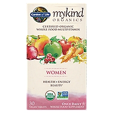 Garden of Life Mykind Organics Women Once Daily, Whole Food Supplement, 30 Each