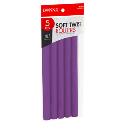 Donna Soft Twist Rollers - Purple, 5 each