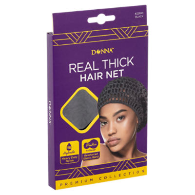 Donna Premium Collection #22041 Black Real Thick Hair Net