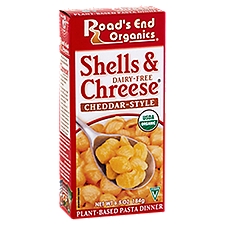 Road's End Organics Shells & Cheddar Style Cheese, 6.5 Ounce