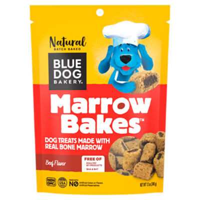 Blue Dog Bakery Marrow Bakes Beef Flavor Dog Treats, 12 oz