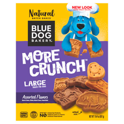 Blue Dog Bakery More Crunch Assorted Flavors Treats for Dogs, Large, 1 lb 4 oz, 20 Ounce