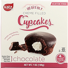 Katz Heavenly Creme Filled Cupcakes Chocolate, 7 oz