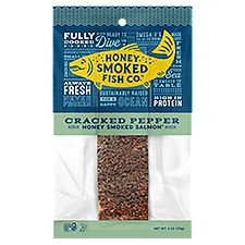 Honey Smoked Fish Co. Cracked Pepper Honey Smoked Salmon, 4 oz