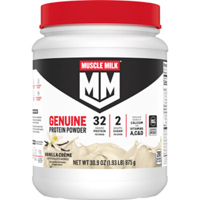Muscle Milk Genuine Vanilla Créme Protein Powder, 30.9 oz, 30.9 Ounce