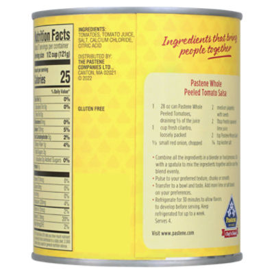 Pastene Whole Peeled Tomatoes, 28 oz