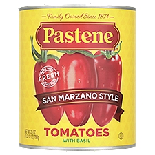 Pastene San Marzano Style Tomatoes with Basil, 28 oz