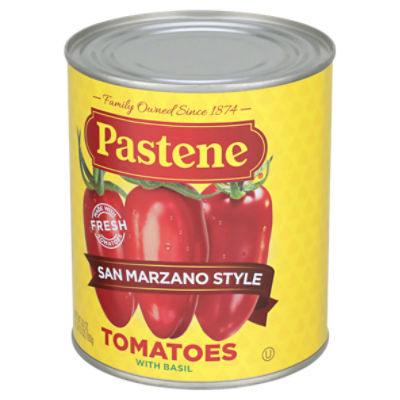 Pastene San Marzano Style Tomatoes with Basil, 28 oz