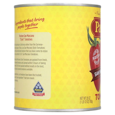 Pastene San Marzano Style Tomatoes with Basil, 28 oz