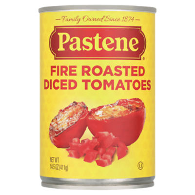 Pastene Fire Roasted Diced Tomatoes, 14.5 oz, 14.5 Ounce