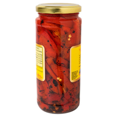 Pastene Double Roasted Pepper Strips, 16 oz