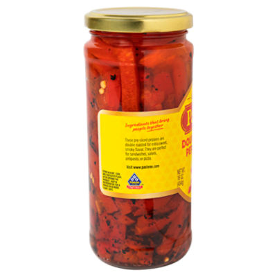 Pastene Double Roasted Pepper Strips, 16 oz