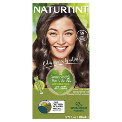 Naturtint 5N Light Chestnut Brown Permanent Hair Color Gel, 5.75 fl oz