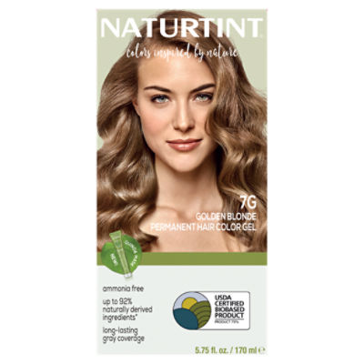 Naturtint 7G Golden Blonde Permanent Hair Color Gel, 5.75 fl oz