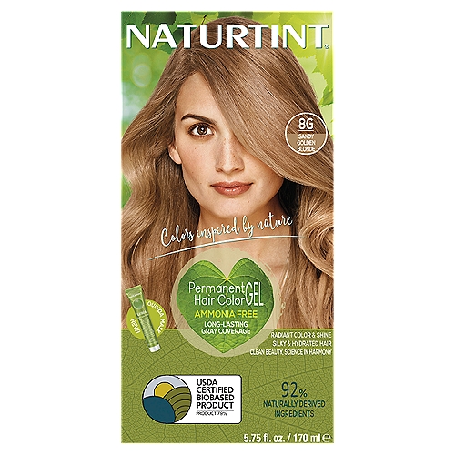 Naturtint 8G Sandy Golden Blonde Permanent Gel Hair Color, 5.75 fl oz