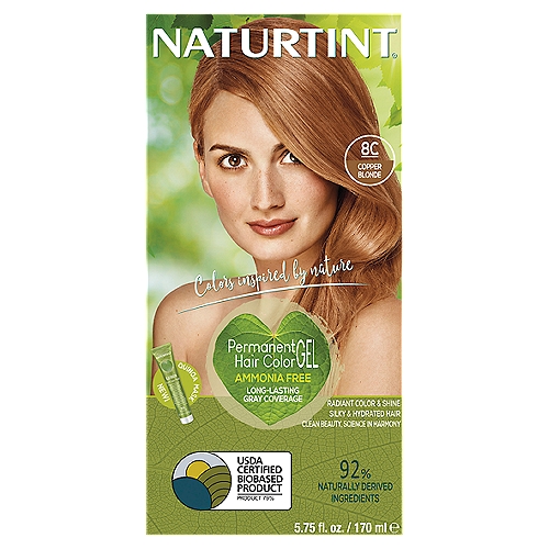 Naturtint 8C Copper Blonde Permanent Hair Color Gel, 5.75 fl oz