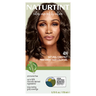 Naturtint 4N Natural Chestnut Permanent Hair Color Gel, 5.75 fl oz