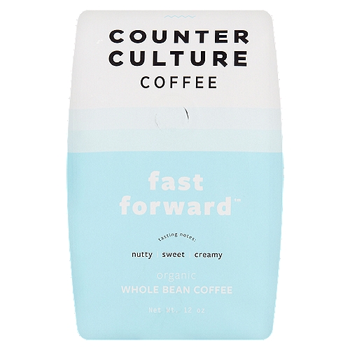 Counter Culture Coffee Fast Forward Organic Whole Bean Coffee, 12 oz
In Fast Forward, we offer similar coffees from different harvest periods, making it easy to enjoy fresh coffees throughout the entire year. While the coffees in Fast Forward change frequently, there's always a consistent balance of nutty and sweet flavors with a light and creamy body.