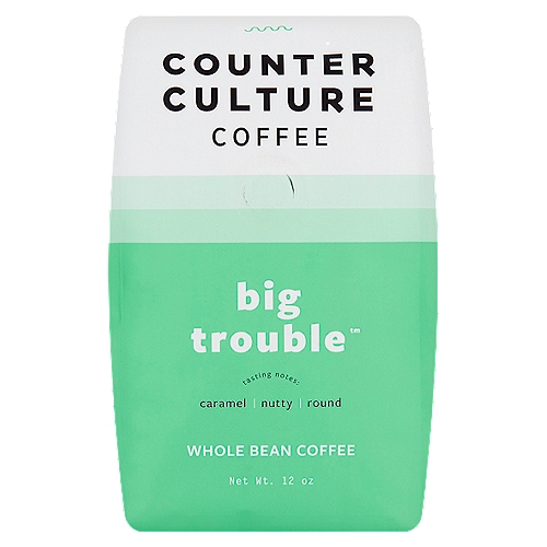 Counter Culture Coffee Big Trouble Whole Bean Coffee, 12 oz
Big Trouble offers the nutty, caramel, and chocolate flavors that many people know and love. While attaining such an approachable profile might seem like an easy task, Big Trouble is one of the most challenging year-round products for us to source due to the quality and seasonality of coffees with these characteristics.