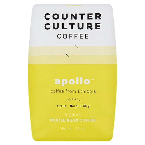 Counter Culture Coffee Apollo Organic Whole Bean Coffee, 12 ozNew York; Chicago; Boston; Asheville, NC; Charleston, SC; Los Angeles; Dallas; Miami; Seattle; Atlanta; Washington, DC; Bay Area (roastery); Durham, NC (Hq + roastery)