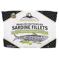 Brunswick Boneless Butterflied, Sardine Fillets, 3.75 Ounce
